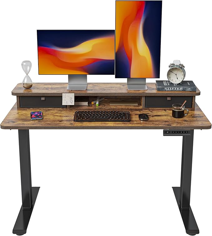 FEZIBO 48 x 24 Inch Height Adjustable Electric Standing Desk by FEZIBO