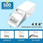 4"×6" Direct Thermal Shipping Label, Fanfold Thermal Label 2000 Packs Permanent - Image 2