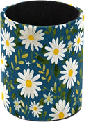 Leather Pen Holder for Desk Small Daisies Leaf Pencil Cup Desktop Organizer by Unknown