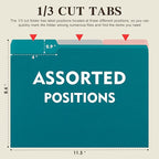 Color File Folders, 1/3-Cut Tabs, Letter Size - Image 2