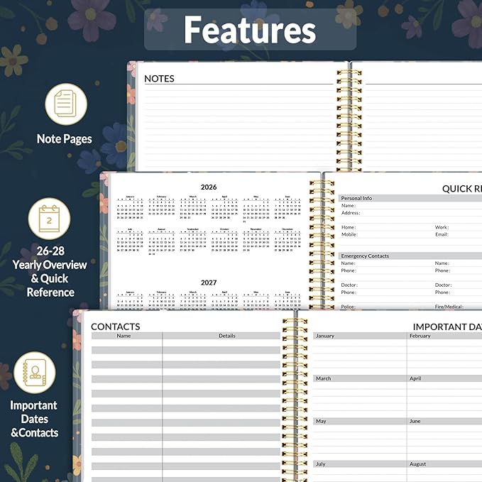 SUNEE 2026 Appointment Book, Quarter-Hourly, Weekly & Monthly - Image 5