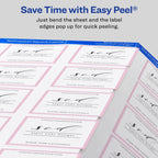 Avery® Printable Blank Square Labels, 1.5" x 1.5", Matte White, 600 Customizable Labels (22805)