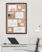 Mifuro 36"x24" Enclosed Bulletin Board, Lockable Weather-Resistant Aluminum - Image 2