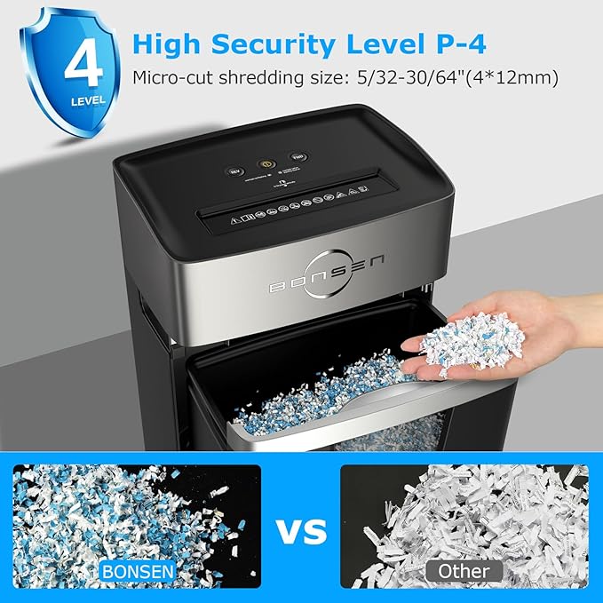 BONSEN 12-Sheet Micro Cut Paper Shredder - Image 2