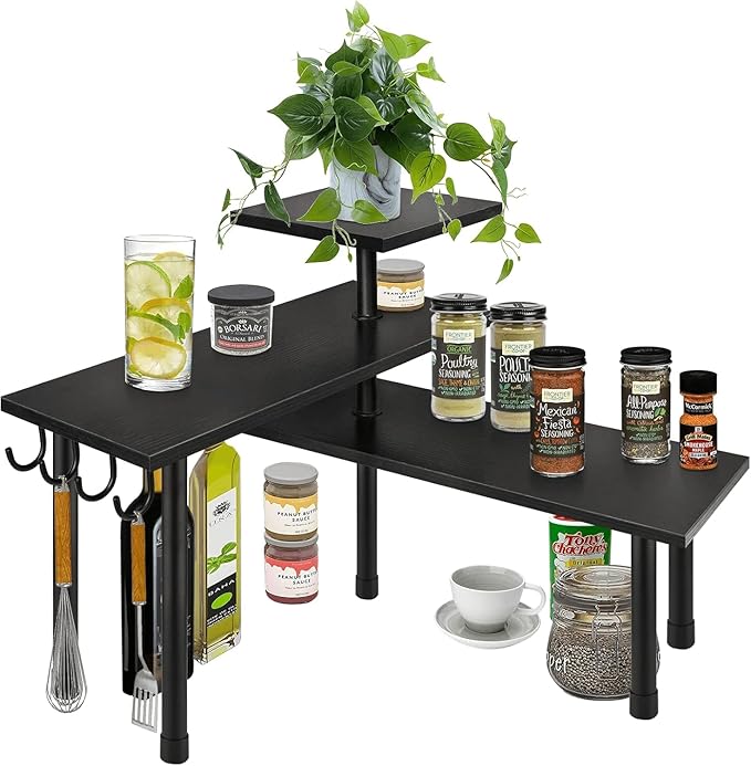 Homode Bathroom Counter Organizer Corner Shelf, Kitchen Countertop Organizer - Image 4