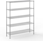 Regal Altair 18" Deep x 60" Wide x 74" Height Wire Shelving Kit | 5-Tier | NSF
