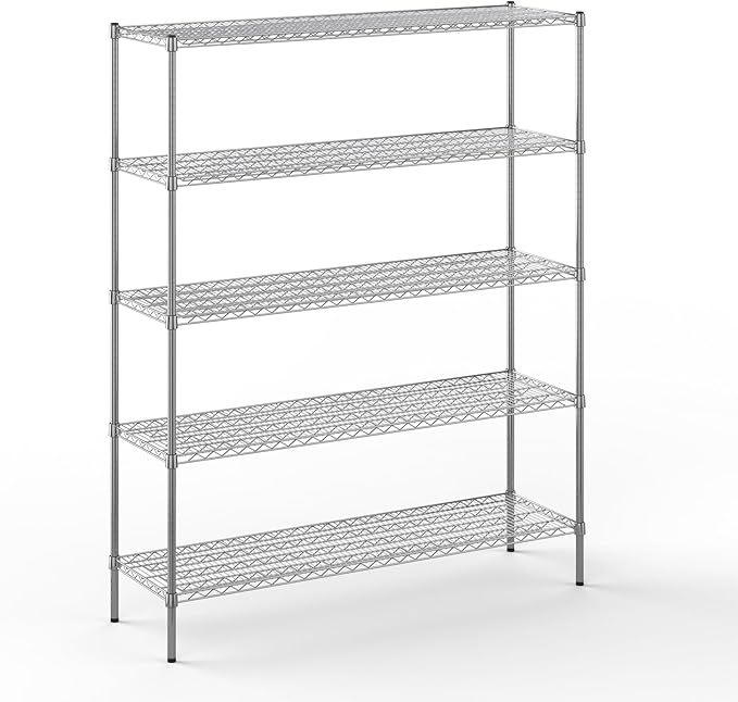 Regal Altair 18" Deep x 60" Wide x 74" Height Wire Shelving Kit | 5-Tier | NSF by Regal+Altair