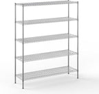 Regal Altair 18" Deep x 60" Wide x 74" Height Wire Shelving Kit | 5-Tier | NSF by Regal+Altair