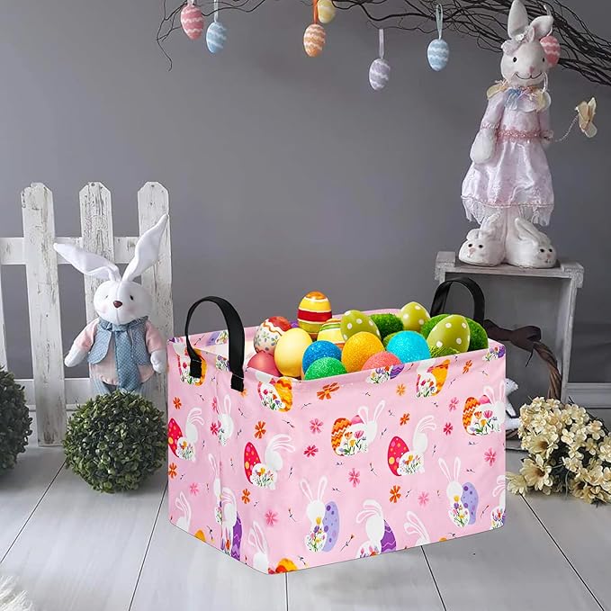 FUULOXE Storage Bin for Shelves Rectangle Closet Baskets Foldable Box - Image 4