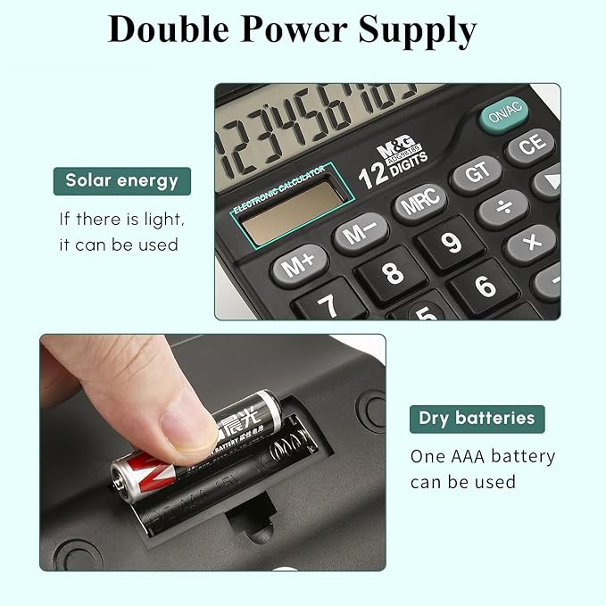M&G Desk Calculator 12 Digit Office Calculators - Image 4