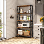 Homeiju 5-Tier Bookshelf, Wood Bookcase, Book Shelf - Image 6