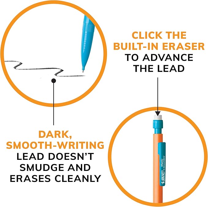 BIC Xtra-Strong Mechanical Pencil, Colorful Barrel, Thick Point - Image 6