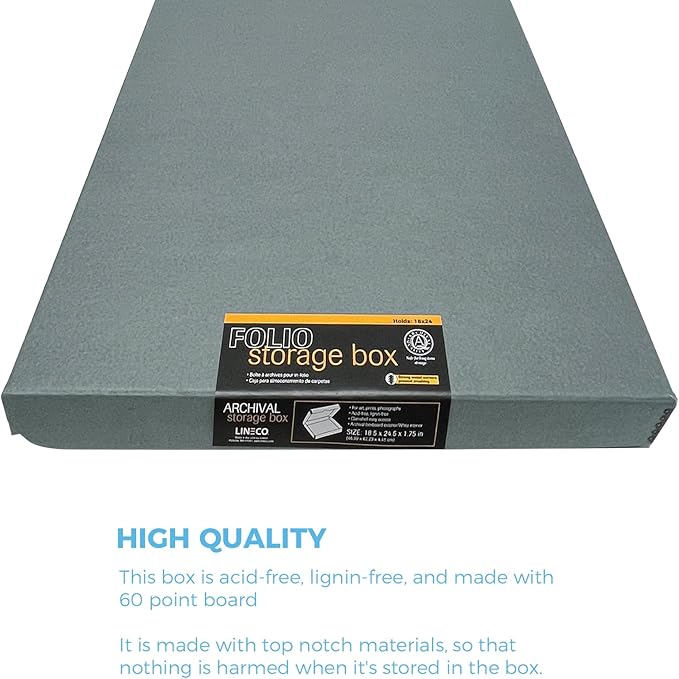 Lineco Folio Storage Box, Clamshell Design - Image 3