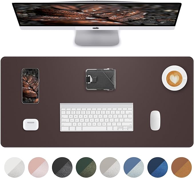 Non-Slip Desk Pad, Mouse Pad, Waterproof PVC Leather Desk Table Protector by AFIING