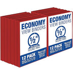 Samsill 0.5 Inch 3 Ring Binders, Made in USA, Economy Round Ring, 100 Sheet by Samsill