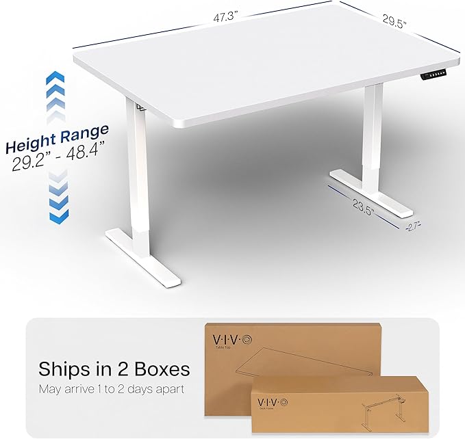 VIVO Electric 48 x 30 in Standing Desk, Memory Height Adjustment, 1B Series - Image 3