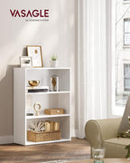 VASAGLE Set of 2 Bookshelves, 23.6 Inches Wide, 3-Tier Open Bookcases - Image 2