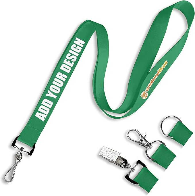 Wristband Bros Custom Lanyards For ID Badges, Keys & More | Add Text & Logos | by WristbandBros