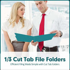 File Folder, PANDRI 120 Pack File Folder, 1/3 Cut Tab, Letter Size, Filing - Image 6