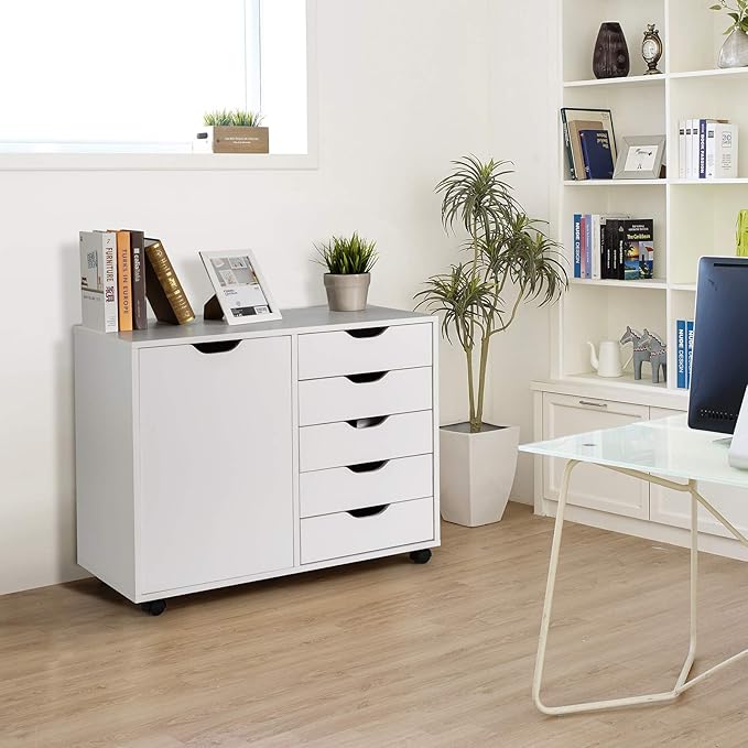 Giantex File Cabinet, Mobile Lateral Filing Cabinet - Image 9