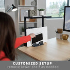 VIVO Clamp-on 13 inch Above or Below Desk 2-Tier Shelving Unit - Image 9
