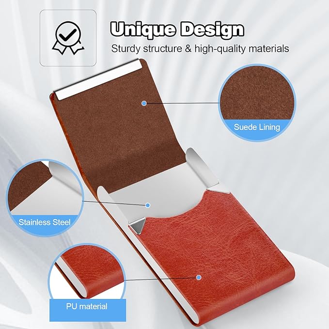 Business Card Holder for Women or Men, Business Card Case - Image 4