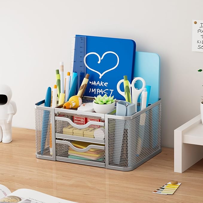 Marbrasse Mesh Desk Organizer, Pen Organizer - Image 5