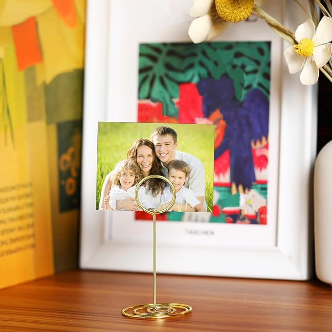 TecUnite 48 Pieces 3.35 Inch Table Number Holder Place Card Photo Holder - Image 6