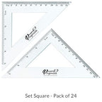 Virginia's Store 5 inch/13cm 90 Set-Squares Pack of 24, Crystal Clear - Image 3