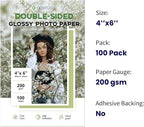 4x6 Photo Paper Double Sided Glossy, Goefun 200 GSM/54 LB Postcard Paper - Image 2