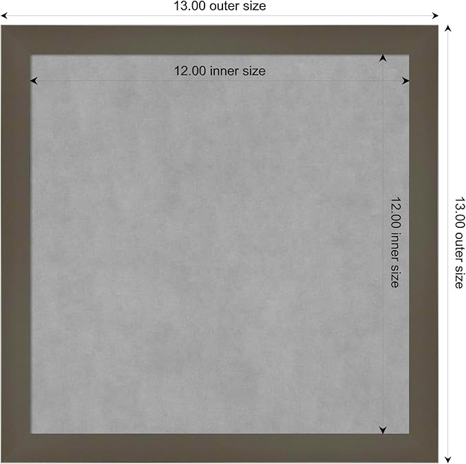 Amanti Art Grey Framed Magnetic Board 13x13 X-Small Vision Board - Image 4