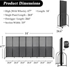 Folding Room Partition, Freestanding Privacy Divider, Portable Office Divider - Image 2