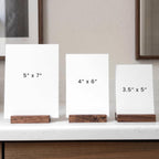 (2 Pack) Wood Calendar Stands - Desk Calendar Base - Wooden Block - Monthly Desk Card Refill Holder - Office Home Gift Decor (Black Walnut Wood)