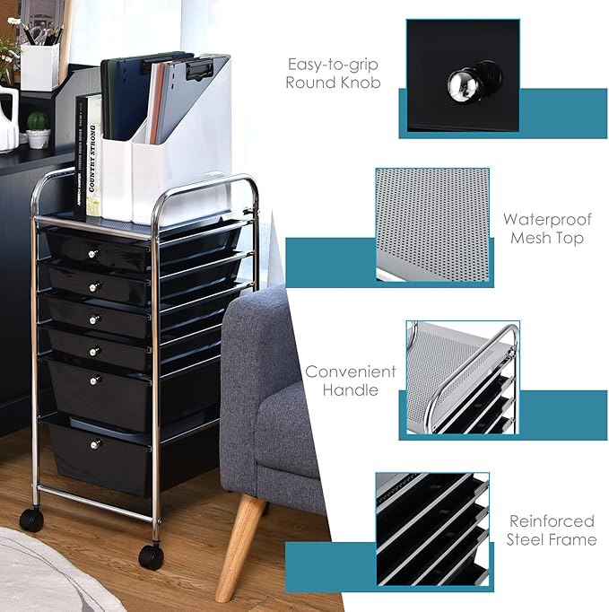 Giantex Rolling Storage Cart - Image 6