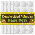 Piteno® 150Pcs Double Sided Adhesive Dots, 1.2" Clear Removable Sticky Adhesive by Piteno