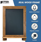 Better Office Products Framed Tabletop Chalkboard Sign, 9.5" x 14", Rustic Wood - Image 4