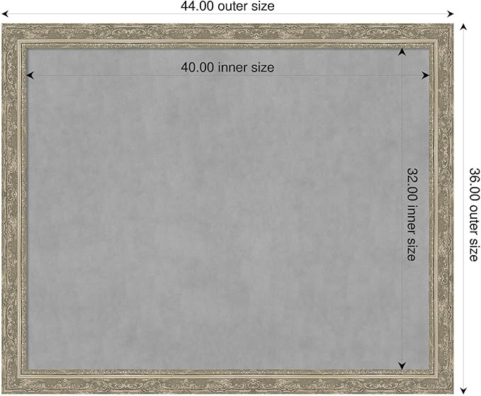 Amanti Art Silver Framed Magnetic Board 36x44 X-Large Vision Board - Image 2