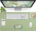 Light Green Desk Mat with Stitched Edges, Large Mouse Pad, Non-Slip Desk by Bloss