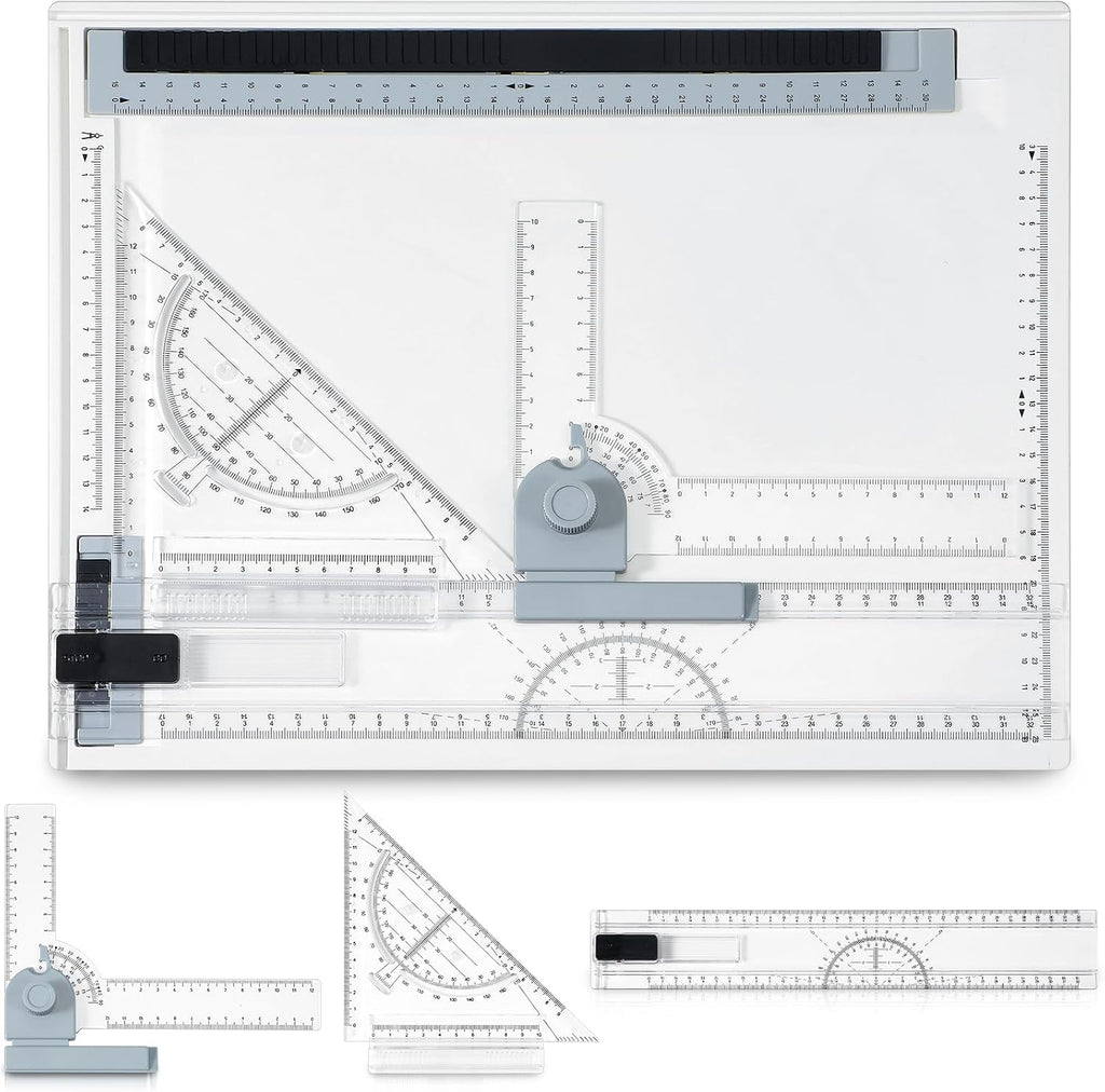 zonon a4 portable drawing board, multi-function metric drafting shown in use
