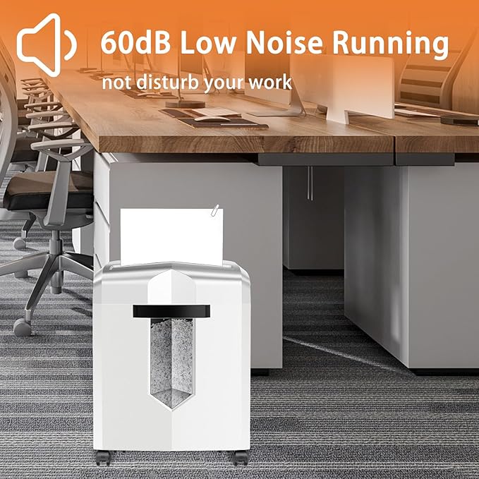 Bonsaii 12-Sheet P-4 Micro-Cut Shredder, 60-Min Continuous Use, Shreds Paper - Image 3