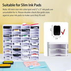 Krafetto 48 Grids Ink Pad Storage Rack, Wall-mountable Stamp Pad Organizer - Image 3