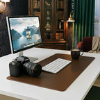 DACASSO Leatherette Keyboard/Mouse Desk Mat- Luxury Leatherette Desk Blotter - Image 3