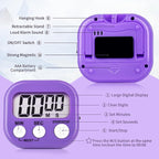 2 Pack Purple Digital Kitchen Timer Magnetic Digital Timer - Image 4
