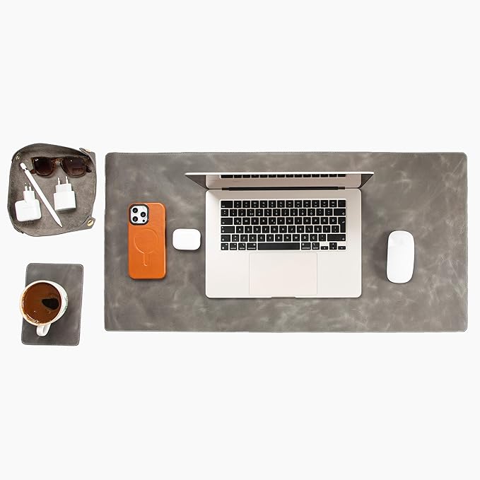 Node Leather - Genuine Leather Desk Mat, Desk Organizer & Cup Coaster - Leather by NodeLeather