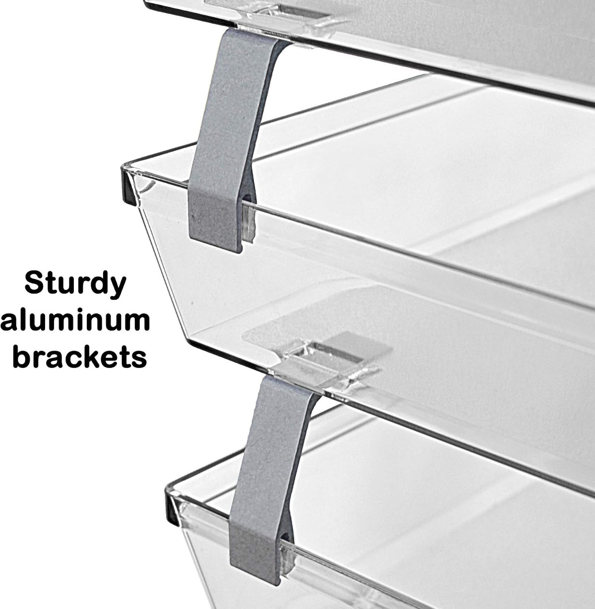 Acrimet 4-Tier Paper Letter Tray, Desk File Organizer, Plastic, Clear