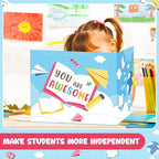 24 Pcs Privacy Boards for Student Desks Bright Colored Classroom Desk Divider - Image 5