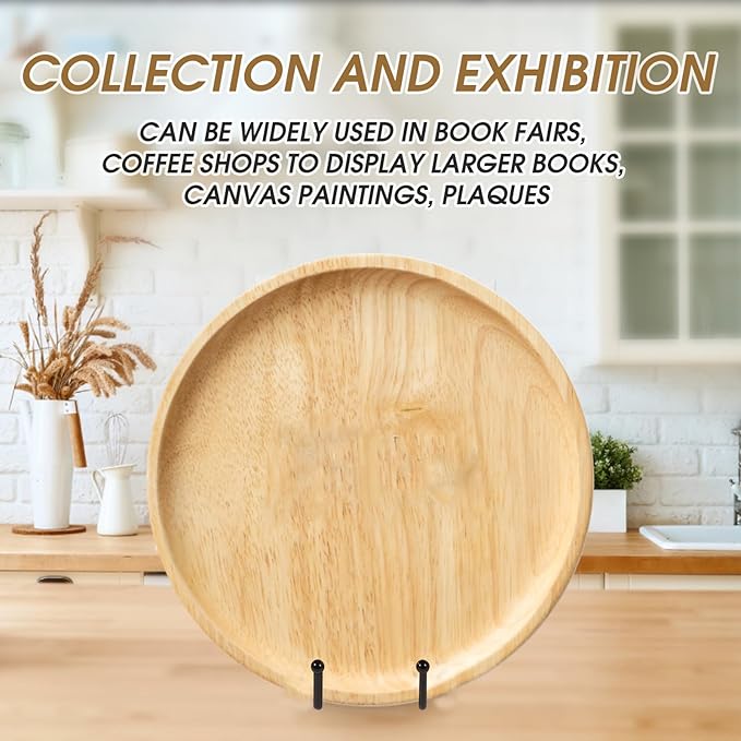 Decolore 10 Inch 3 Pack Large Black Table Easel Plate Stands - Image 6