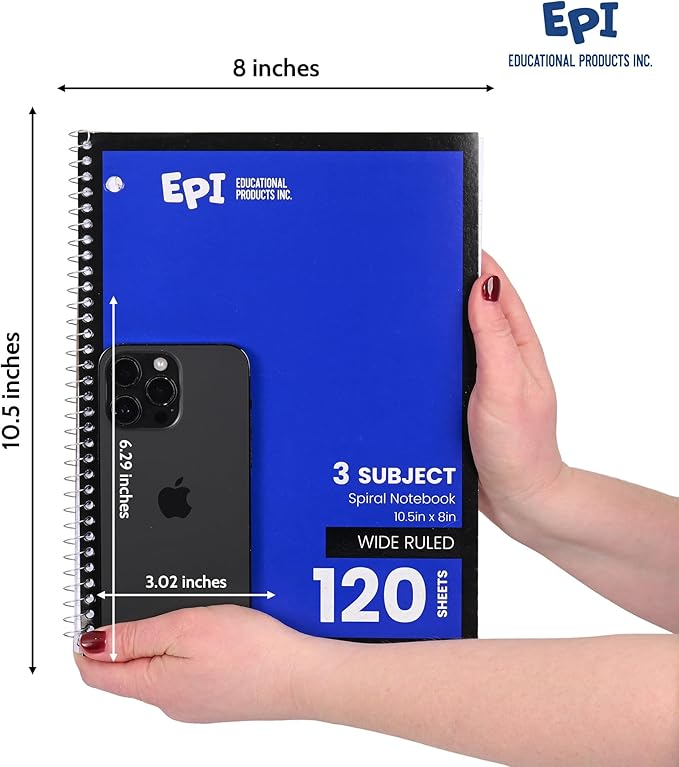 EPI Spiral Notebook | 3 Subject - Image 3