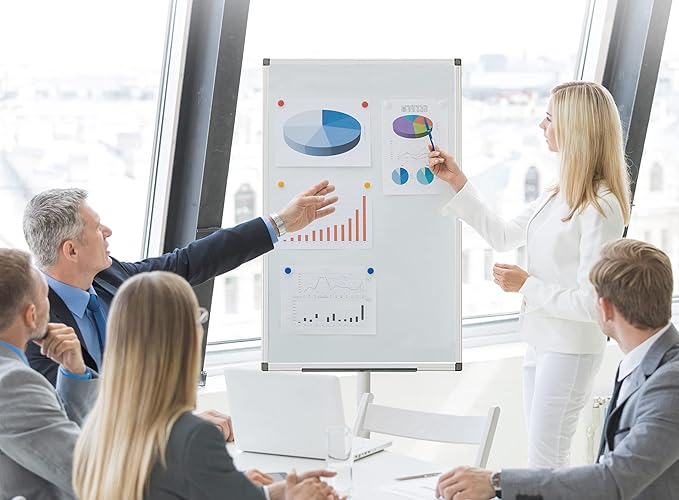 BIBOC Mobile Dry Erase Board – 40x28 inches Magnetic Portable Whiteboard Stand - Image 7