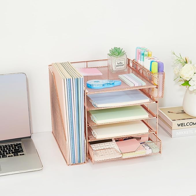 Gugsey Desk Organizer, 5-Tier Paper Letter Tray Organizer - Image 8